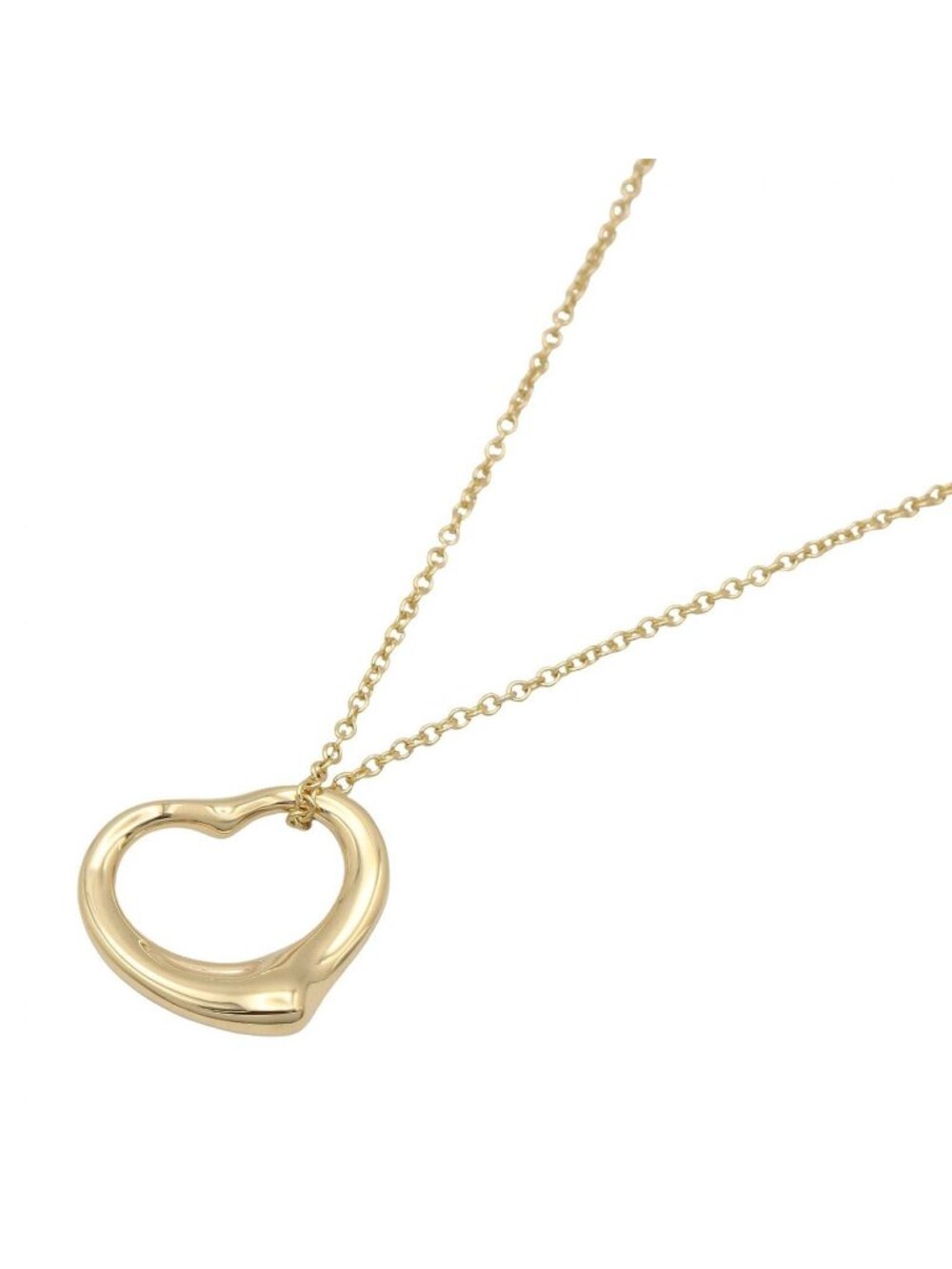 Tiffany & Co Necklace Open Heart Small 43 18K